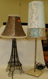 two contemporary lamps
