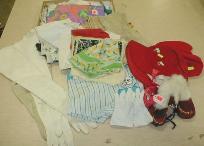 vintage hankies and child's clothing