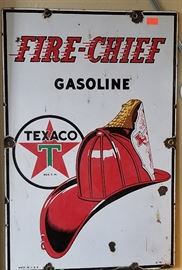 Vintage Tin Fire CHeif Sign