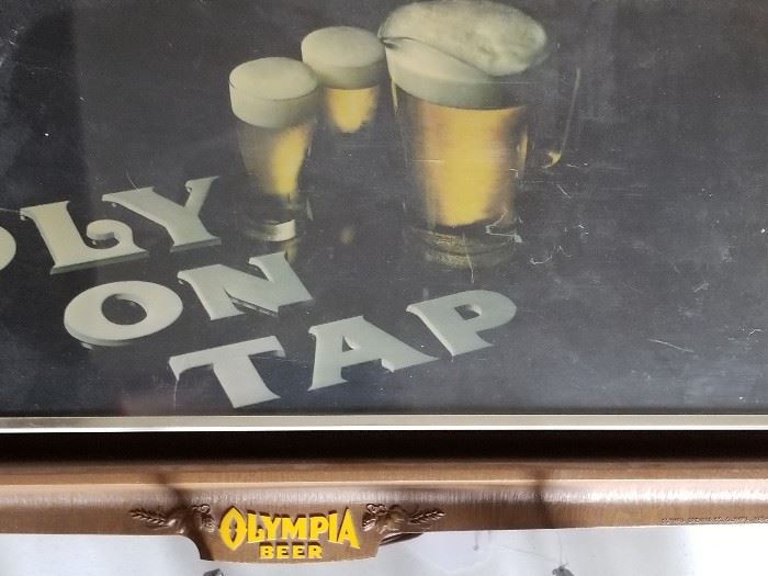 Oly On Tap Beer Sign