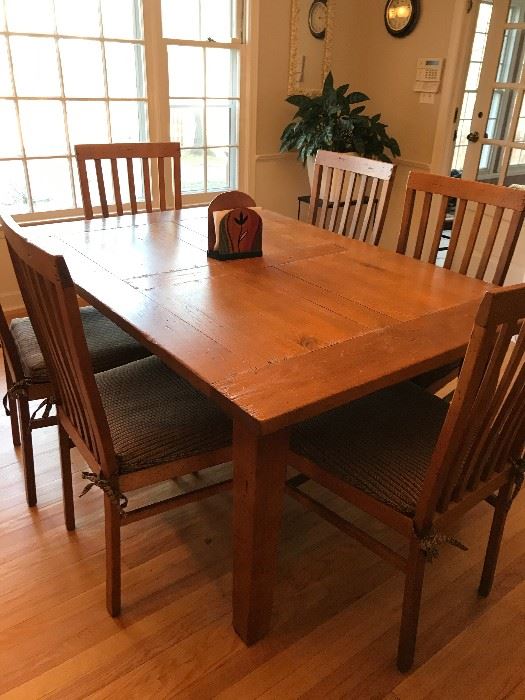 Crate and Barrel Provence Farmhouse Table and Chairs