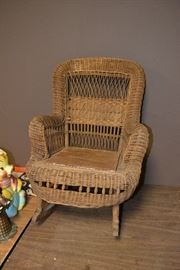 Antique childs wicker chair