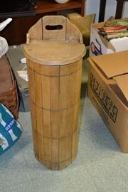 Antique French baguette bread keeper