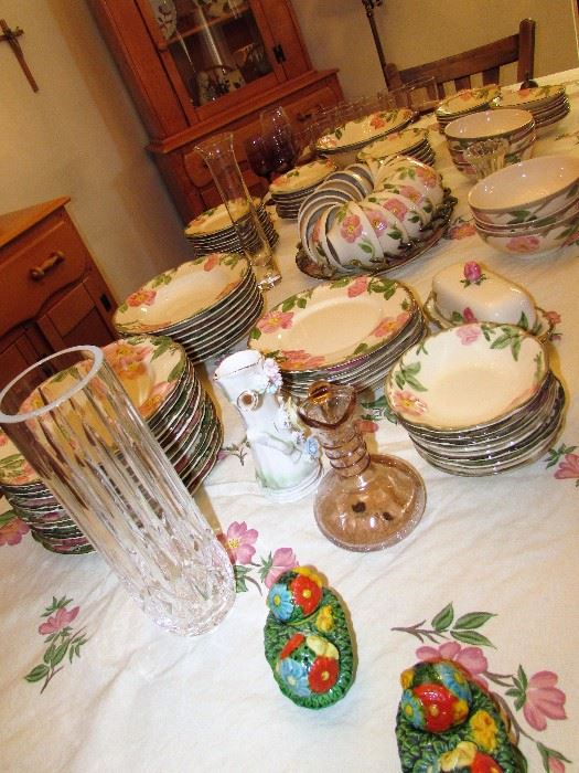 Complete Set of Franciscan Ware "Desert Rose" Dinnerware with Accessories