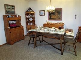 Antique Buffet, Corner China Cabinet and Side Board by Virginia House