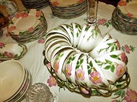 Complete Set of Franciscan Ware "Desert Rose" Dinnerware with Accessories