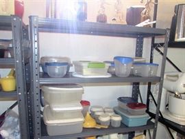 Small Kitchen Appliances, Retro "Club" Pots and Pans, Assorted Dinnerware, Glassware, Corningware and Flatware