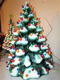 4 Lovely Handmade Ceramic Christmas Trees