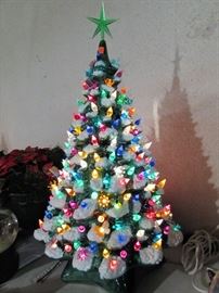 4 Lovely Handmade Ceramic Christmas Trees