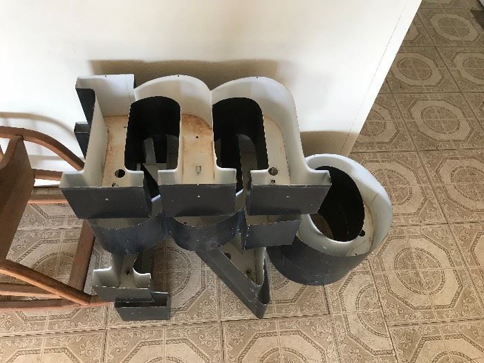6 LARGE metal letters (think Magnolia type) that can spell moon, nom, nom, mom