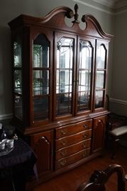 Cherry china hutch