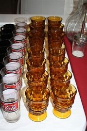 Vintage Amber glasses