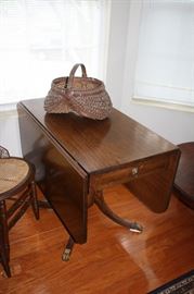 Walnut drop leaf table