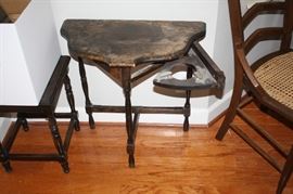 Showing drawer of vintage smoking table