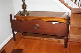 Late 1800's  walnut foot board