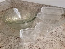  Set of Pyrex Mixing Bowls & Pans w/Lids  http://www.ctonlineauctions.com/detail.asp?id=691089