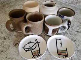  LAB-LAGNY Mustard Jar and Assorted Pottery Pieces  http://www.ctonlineauctions.com/detail.asp?id=691088