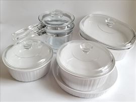  Corningware Casserole Set with Pyrex Lids  http://www.ctonlineauctions.com/detail.asp?id=691082