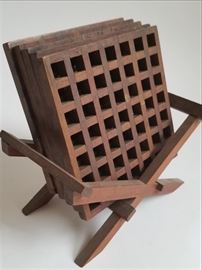  Vintage Anri Form Italian Teak Wood Coaster Set  http://www.ctonlineauctions.com/detail.asp?id=691160