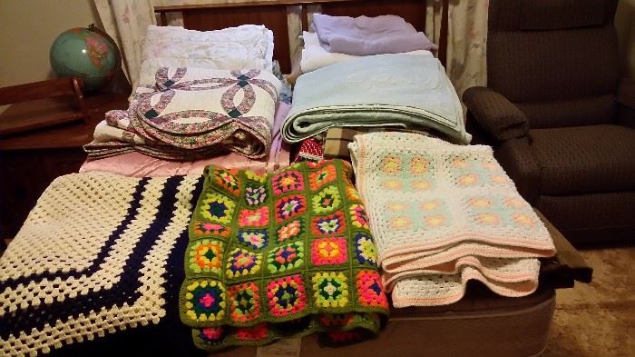 Handmade afghans, bedspreads, blankets
