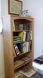 Nice bookcase & various books