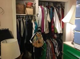 Ladies clothing - Small - Large sizes, purses, chest of drawers