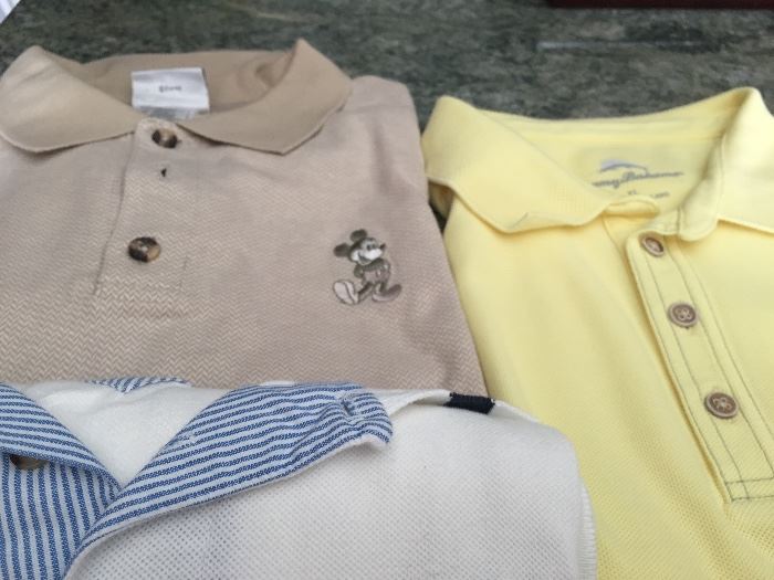Men's casual collared shirts and polos.