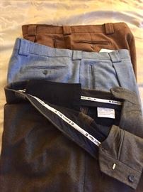 Menswear.  Large selection of pants.