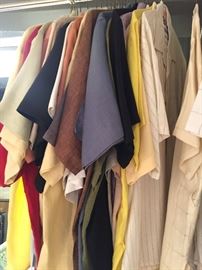 Menswear.  Large selection of casual shirts and polos.