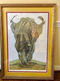 Charles Bibb enhanced/hand painted signed lithograph