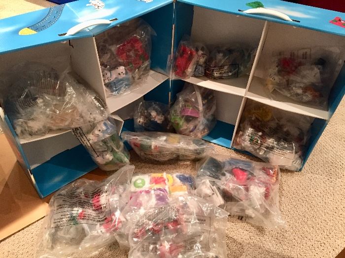 Full Box of McDonald's "102 Dalmations" Happy Meal toys - unopened packages