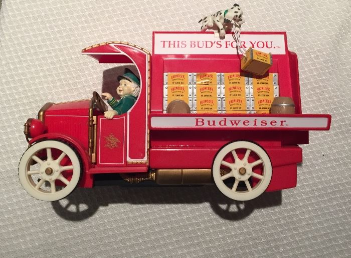 Budweiser delivery truck with Dalmatian