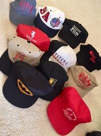 Large collection of baseball caps - sports, theater, travel, culture - you name it!