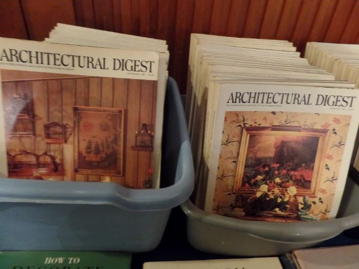 Big collection of Architectural Digest 1980's