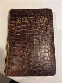 Longfellow poems, leather cover as is