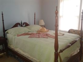 TODAY ANTIQUE BEDROOM SET, $400, BED, NIGHTSTAND, DRESSER, CHEST OF DRAWERS