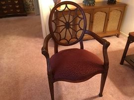 Close-up of Spider-back chair; retail appx. $900.