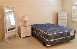 Henry Link White Wicker 6-drawer Chest, 2-drawer Nightstand,  Standing Dressing Mirror