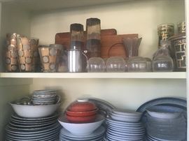 50s atomic mid-century modern glasses and barware