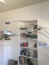 • Mid-Century arch chrome floor lamp