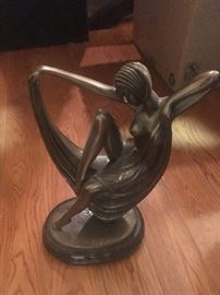 • Erte style 80's art deco nude object D' Art / sculpture