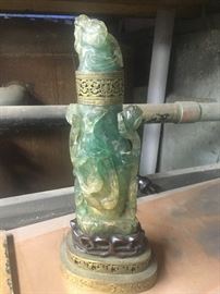 antique Chinese jade/ nephrite lamp