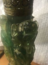 antique Chinese jade/ nephrite lamp