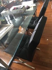 eames style chairs and dining room table