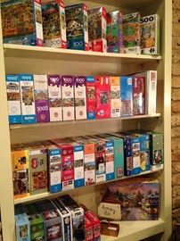 Lots of jigsaw puzzles