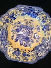 English Spode Blue Room Garden Collection "Blue Rose" plates