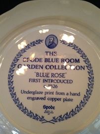 English Spode Blue Room Garden Collection "Blue Rose"