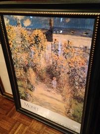 Framed poster of "Artist Garden at Vetheuil" by Monet