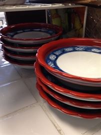 Red, white, and blue plates
