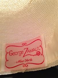 Vintage hat by George Zamau'l of New York